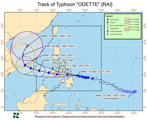 typhoon odette track|Signal No. 4 up due to stronger Typhoon Odette .